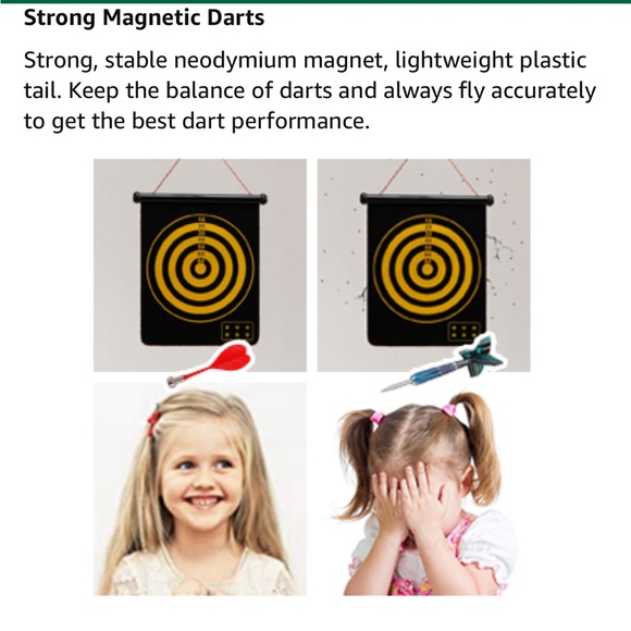 Lanao Magnet Dartboard for Kids & Adults/Double Sided Board Games - Picture 4 of 9